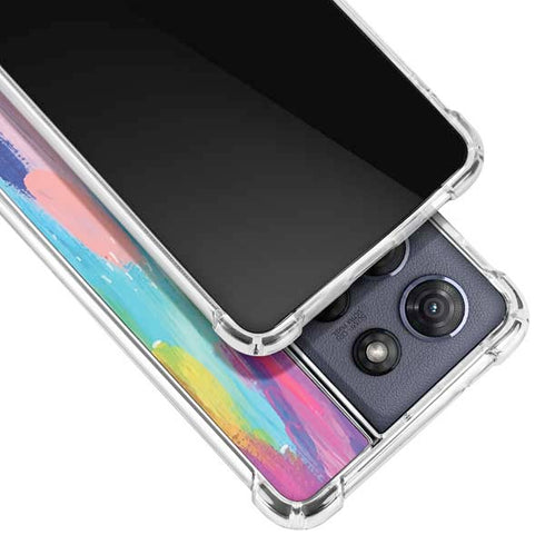 Pink Sparkle Brush Stroke by Etta Vee Moto G 5G (2025) Clear Case